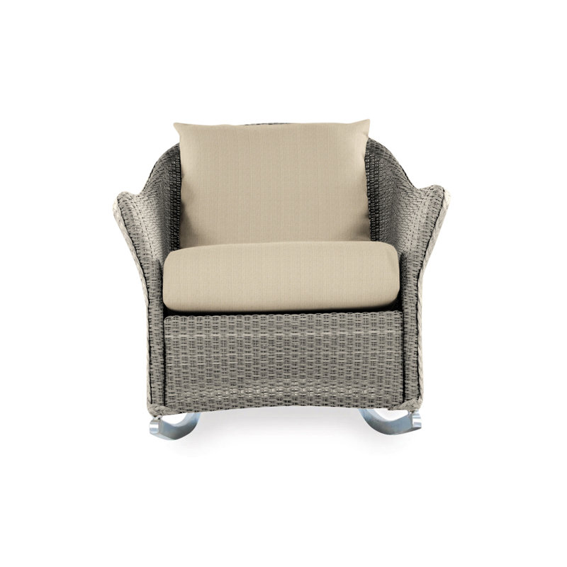 Weekend Retreat Outdoor Rocker Chair, Pewter, Charlotte Sparrow