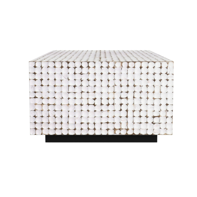 Abeale Solid Wood Coffee Table, White