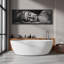 Bouddha endormi, art mural spirituel monochrome-115165318-115165317