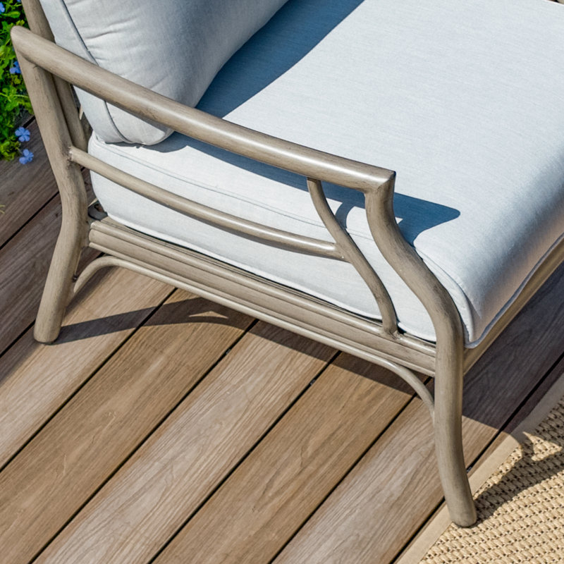 Lamando Patio Aluminum Sofa With Olefin Cushions