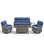 Ensemble 5 pièces de canapé de patio et de chaises pivotantes en osier avec table basse-1850721372-1850721373