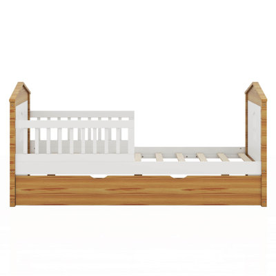 Aianna Twin Size House Shape Bed With Trundle Wooden Bed -  Harper Orchard, A185530A737F4E77982299E2E2FE3344