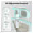 Ergonomic Home Office Desk Chair with Headrest & Adjustable Lumbar Support, Breathable Mesh Computer Chair for Home Study - White & Khaki-868732443-868732442