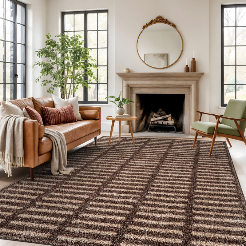 Tapis à poils longs Bohemian, Rectangle 7 pi 10 po x 10 pi