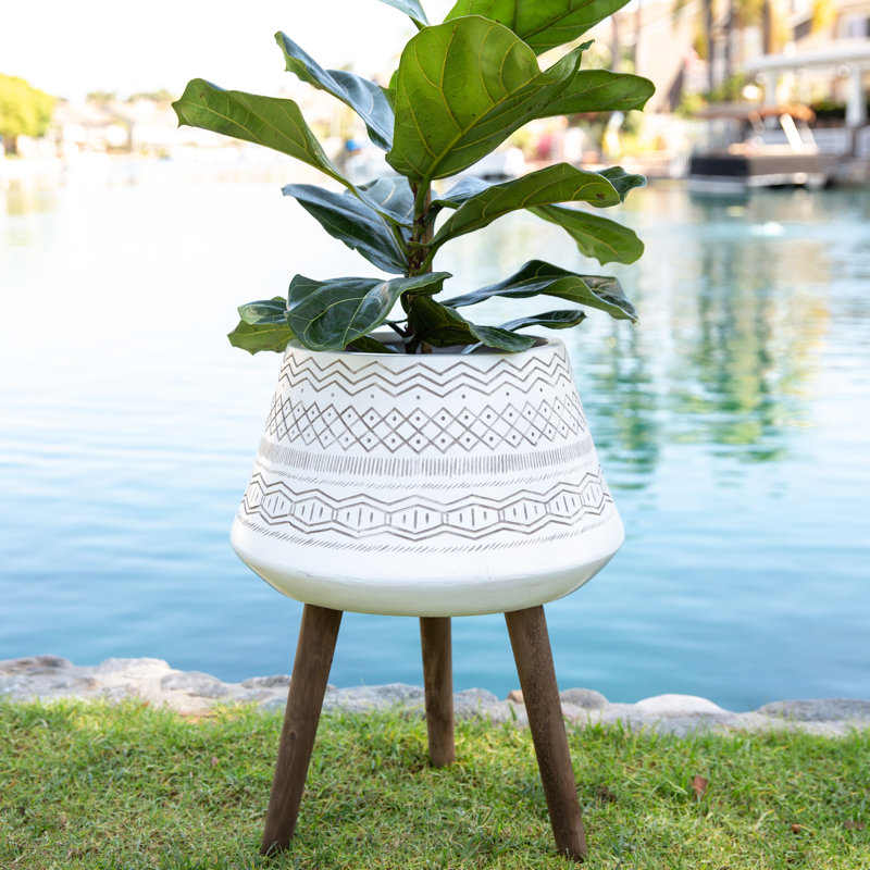Homaira Pot Planter, White
