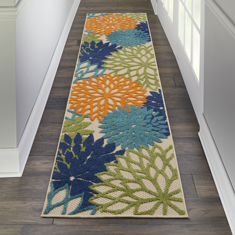 Tapis transitionnel multicolore Newton, Tapis de couloir 2 pi 3 po x 10 pi
