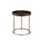 , Table d'appoint Mid-Century, bord rabattu, hauteur de 22,35 po, base en bois comprimé, pieds en métal cuivré, table de style Mid-Century de 22,35 po avec entretien de 3 chiffons humides