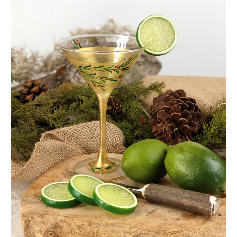 Holiday Vine 9 oz. Martini Glass