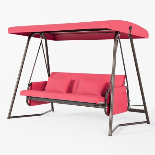 Balançoire, rouge, support avec 700 lb, 3-4