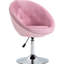 Élégant siège de salon - rose, rond, hauteur réglable du tabouret en métal rose, cadre pour la maison
