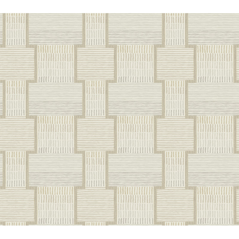 Geometric Wallpaper Roll, Beige