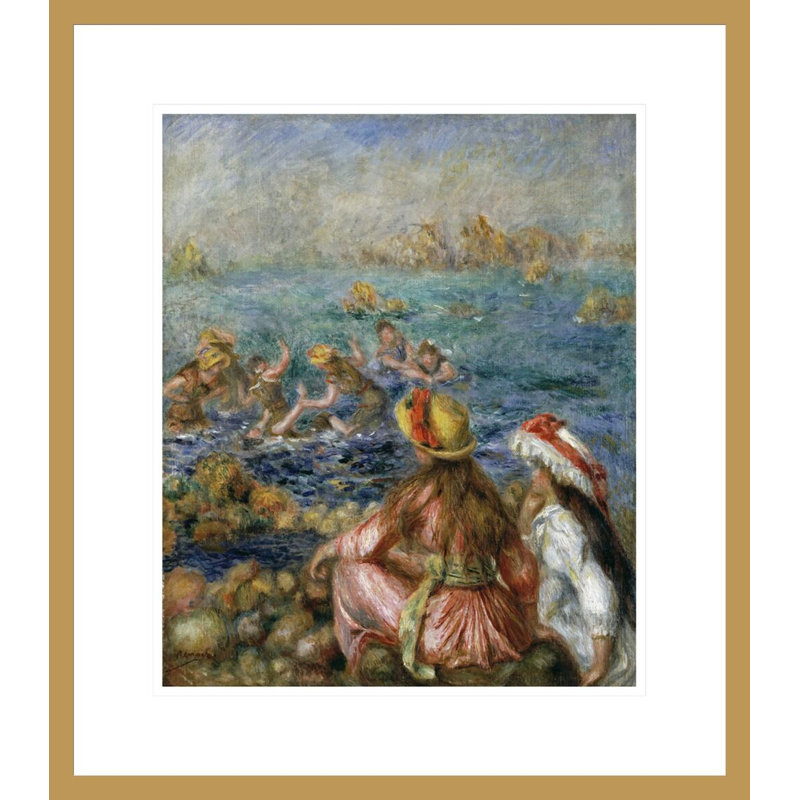 «The Bathers» par Pierre-Auguste Renoir, impression giclée encadrée, H 20,26 po x l 17,75 po