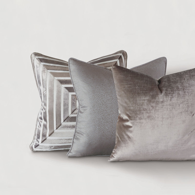 Velvet Square Pillow Cover & Insert, Winchester Dove