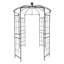 Pavillon de jardin en fer 81,3 po x 114,2 po, arche de jardin, noir, écaillage
