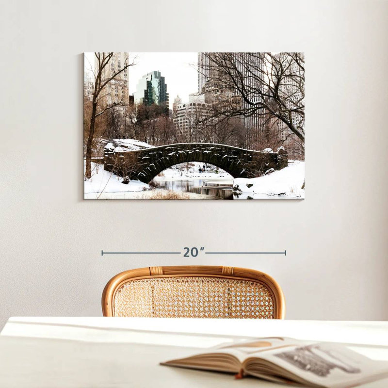Ravi Gapstow Bridge Snow, 16" H x 24" W