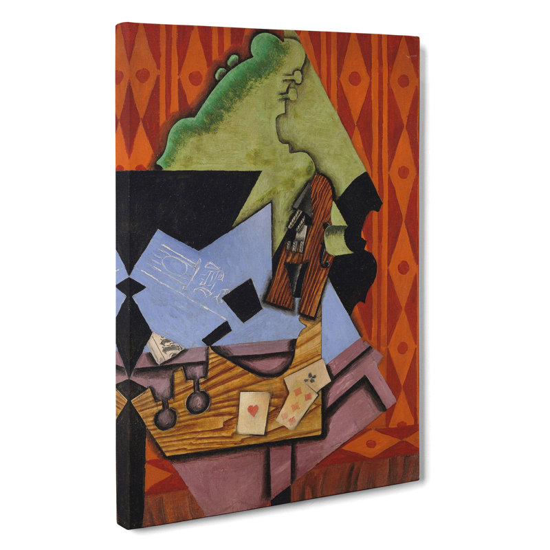 Violin Still Life Vol.2 by Juan Gris - Wrapped Canvas Painting, 50cm H x 35cm W x 3cm D