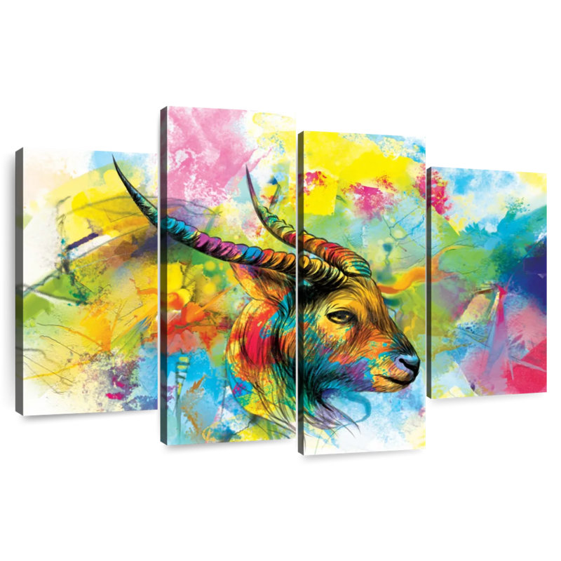 Brampt Horned Goat Paint Splash