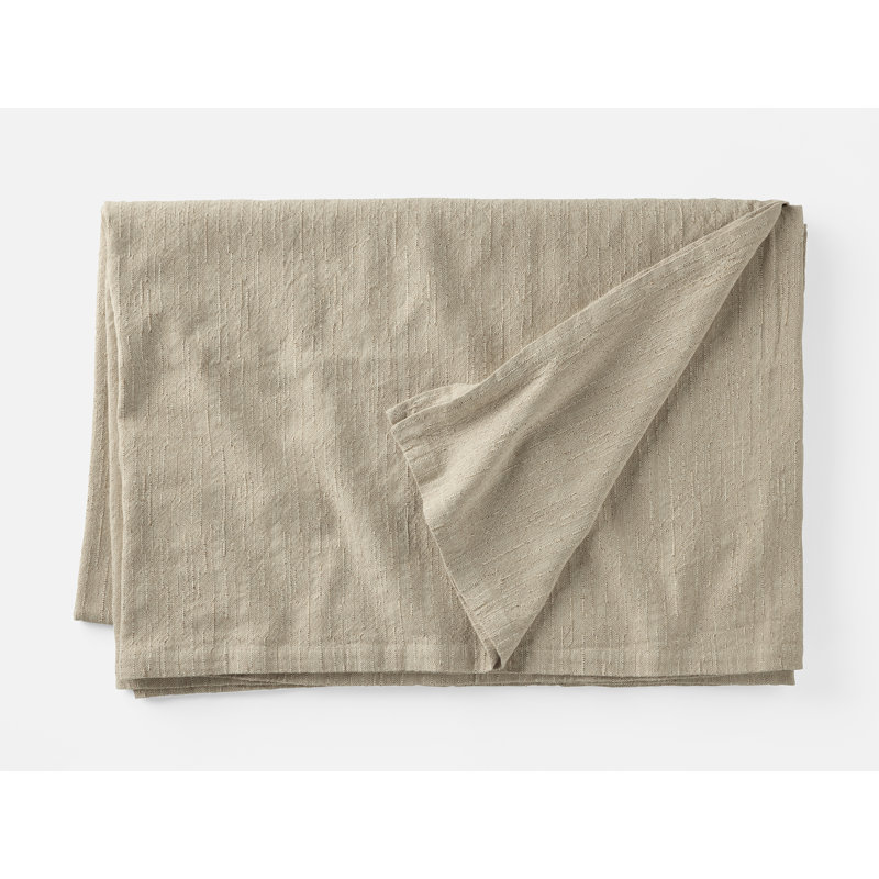 Nutmeg Organic Cotton Textured Weave Tablecloth 72" x 108"