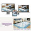 Tapis d'intérieur antidérapant 5 pi x 8 pi avec motif floral lavable à la machine, bleu-405154787-410541033