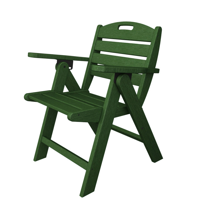 Ensemble repas de patio pour 4 personnes POLYWOOD Nautical avec table carrée, 44 po, Vert forêt
