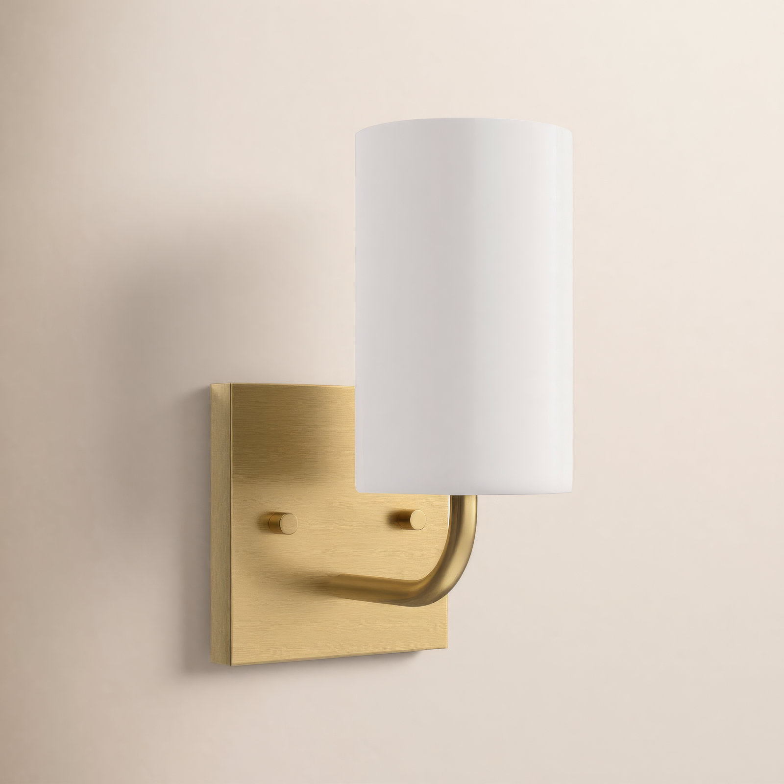 Single Dimmable Vanity Light, Satin Bronze, No