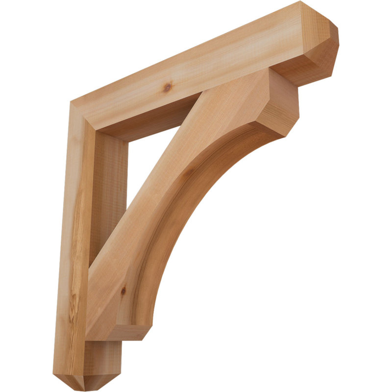 H Support en bois / corbeau, Western Red Cedar (Smooth), H 26 po x l 3,5 po x P 26 po