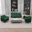 Causeuse en cuir rembourrée, fauteuil de chambre simple de style nordique rétro avec balcon-789845639
