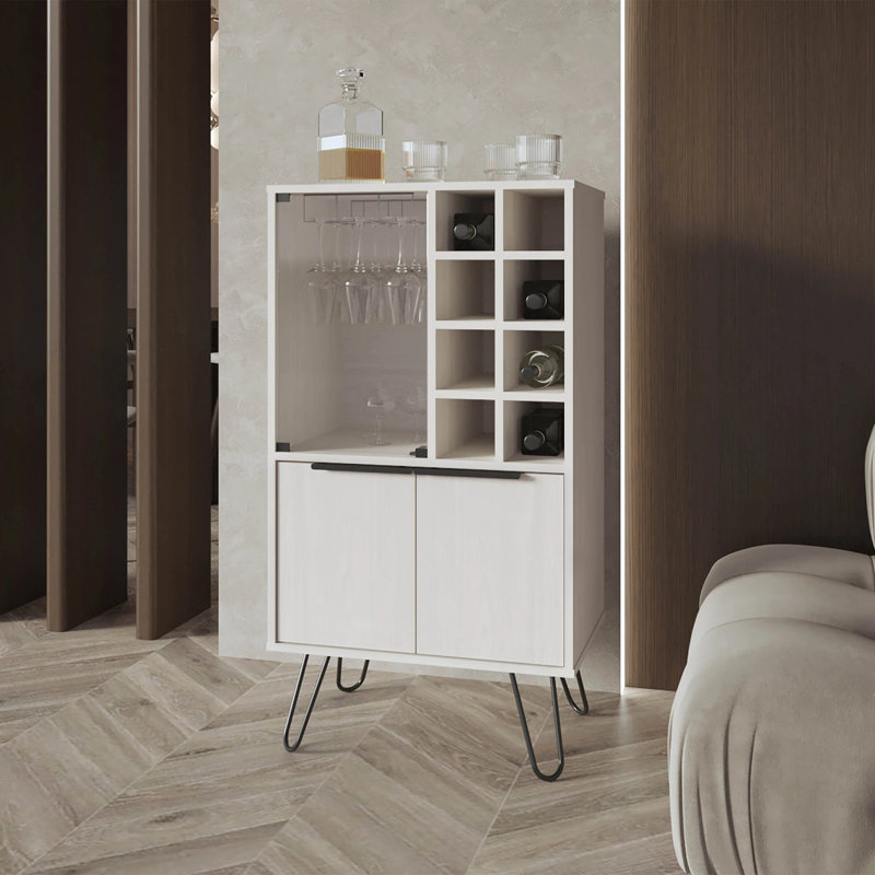 Bar, armoire blanche, armoire à vin