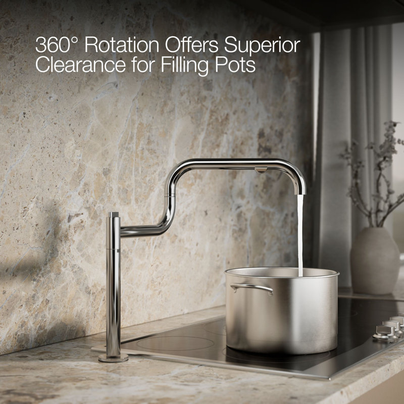 Components® Deck-Mount Pot Filler, Polished Chrome