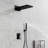 High-End Modern Luxury 3-Function Shower Faucet Set, Complete Shower System with 22" x 9" Waterfall & Rainfall Shower Head, Handheld Shower and Pressure Balancing Valve-85121182
