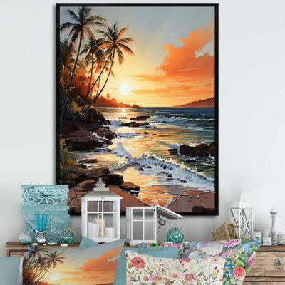 «Beachside Sunset» sur toile