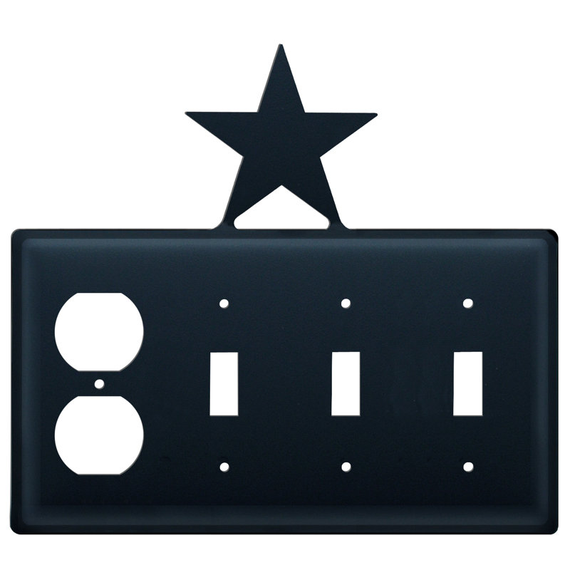 Star 4-Gang Duplex Outlet / Toggle Light Switch Combination Wall Plate