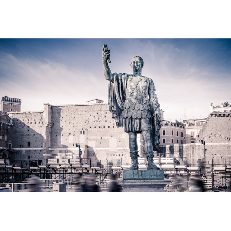 Statue Of Gaius Julius Caesar by LorenzoPatoia - Wrapped Canvas Print, 30cm H x 46cm W