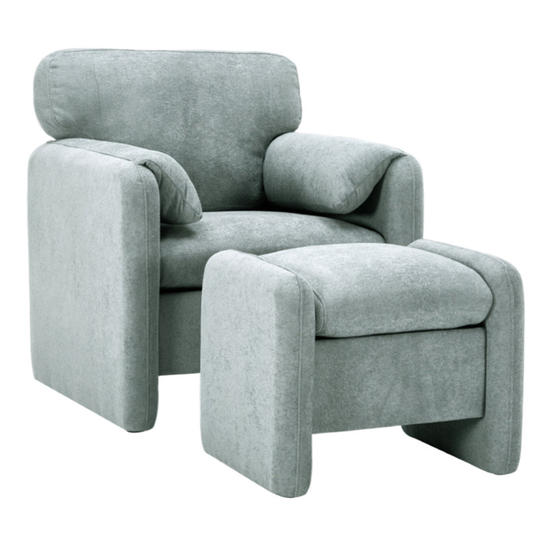Upholstered Armchair, Grey