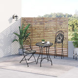 2 - Person Metal Patio Dining Set with Round Table