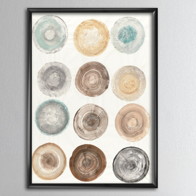 « geometric crème circles »-cadre photo imprimé sur toile