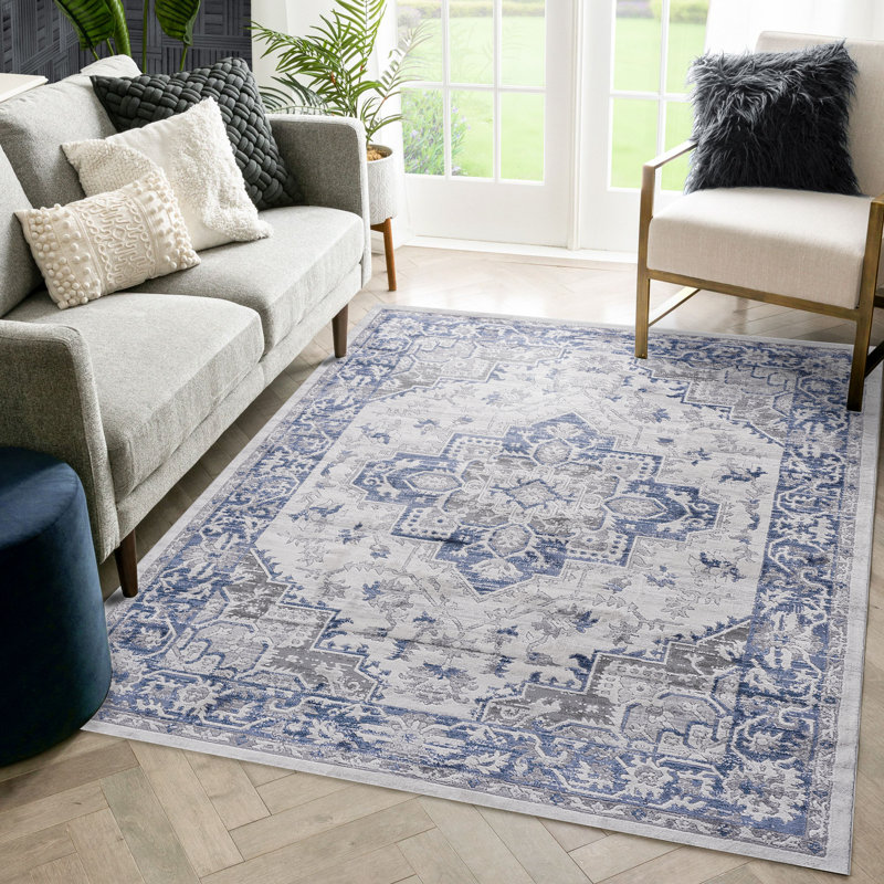 Oriental Indoor / Outdoor Rug, Rectangle 6'7'' x 9'