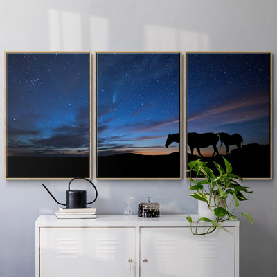 «View At Rest II», peinture sur toile 3 pièces
