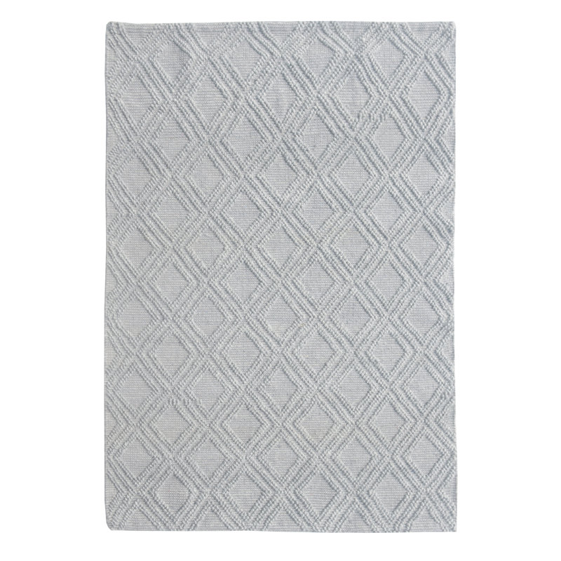 Whelington Geometric Handwoven Area Rug, Gray, Rectangle 9' x 13'