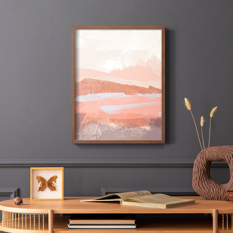 «Dusty Desert II», reproduction encadrée - bois massif, H 10 po x l 8 po, Brun