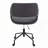 Margarite Contemporary Adjustable Office Chair in Black Metal and Black Faux Leather by LumiSource