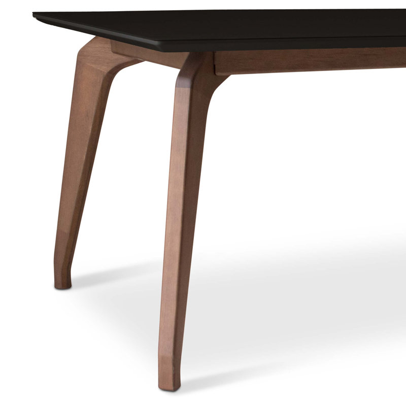Modern Brazilian Glass Dining Table, Black, 29.5" H x 70.75" L x 39.25" W