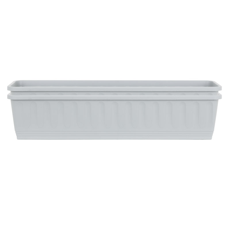 Wham Etruscan Trough Soft Grey, 17cm H x 80cm W x 19.50cm D