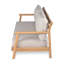 Canapé de patio en bois d'acacia avec coussin résistant à l'eau