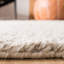 Tapis beige à poil long en laine Wyly-1490543790