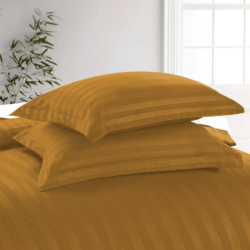 100% Microfiber Premium Quality Striped Duvet Cover Set with Pillowcases , King Duvet Cover Set + 2 Standard Pillowcases