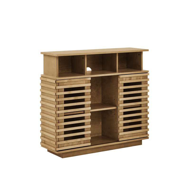 Buffet 36,1 "avec rangement, Bois naturel