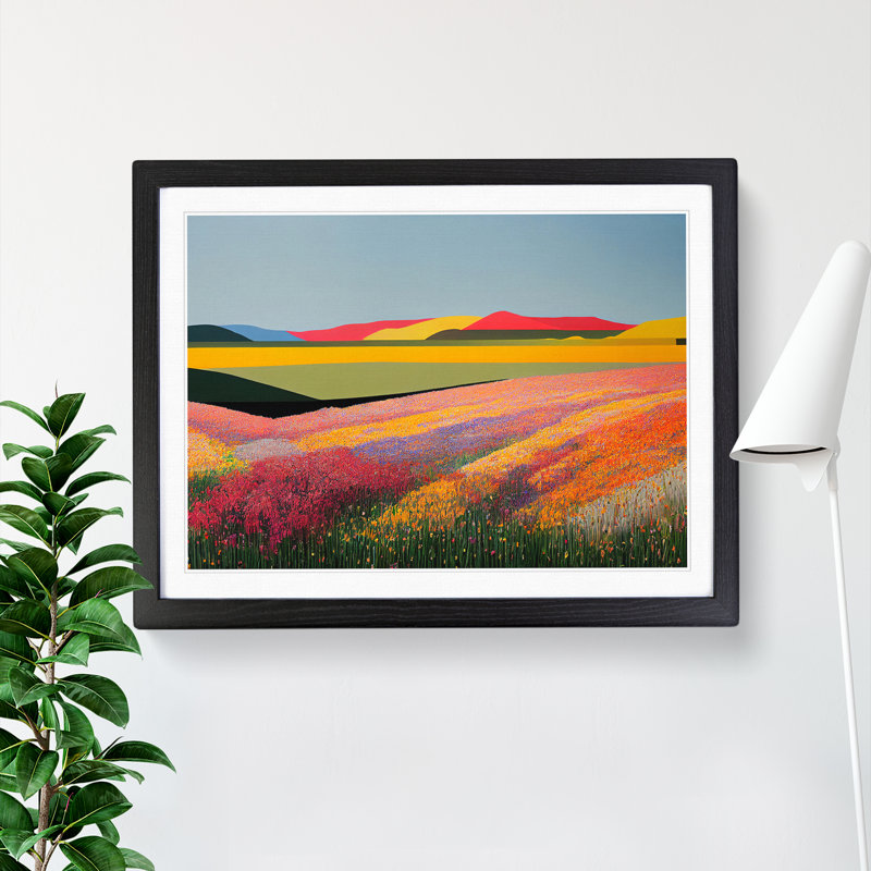 Ultimate Spring Meadow Landscape - Framed Print, Black Framed, 46cm H x 64cm W x 2cm D