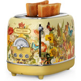 2-Slice Retro Toaster, 6 Browning Levels, Removable Crumb Tray