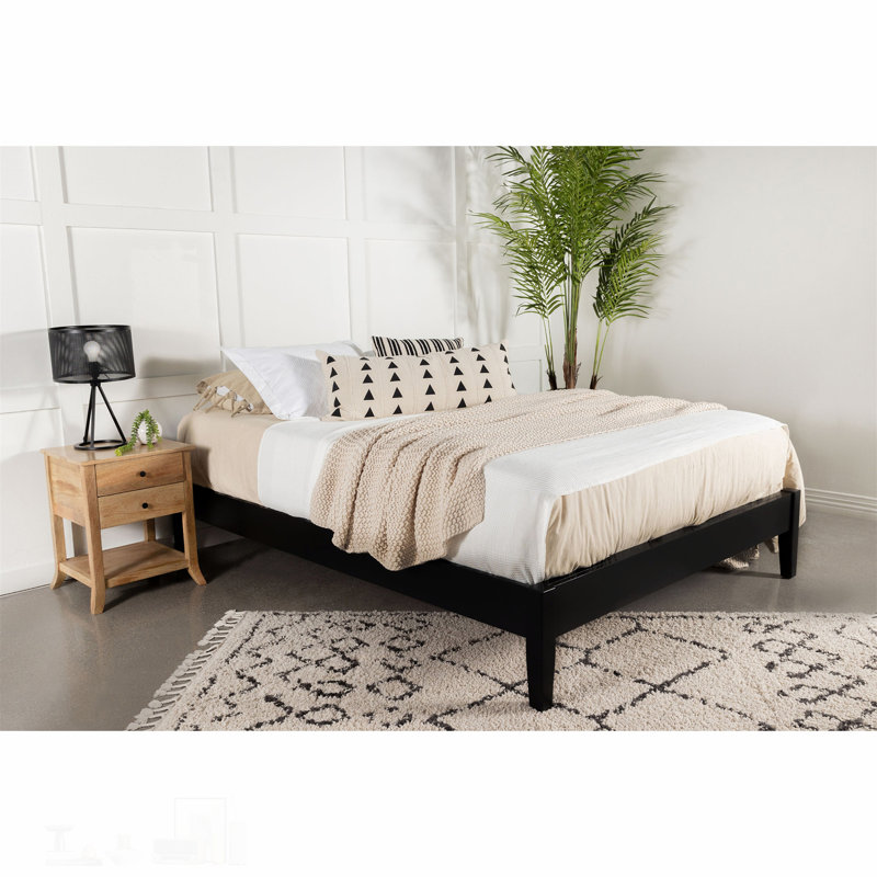 Rikus Platform Bed, California King, Cappuccino
